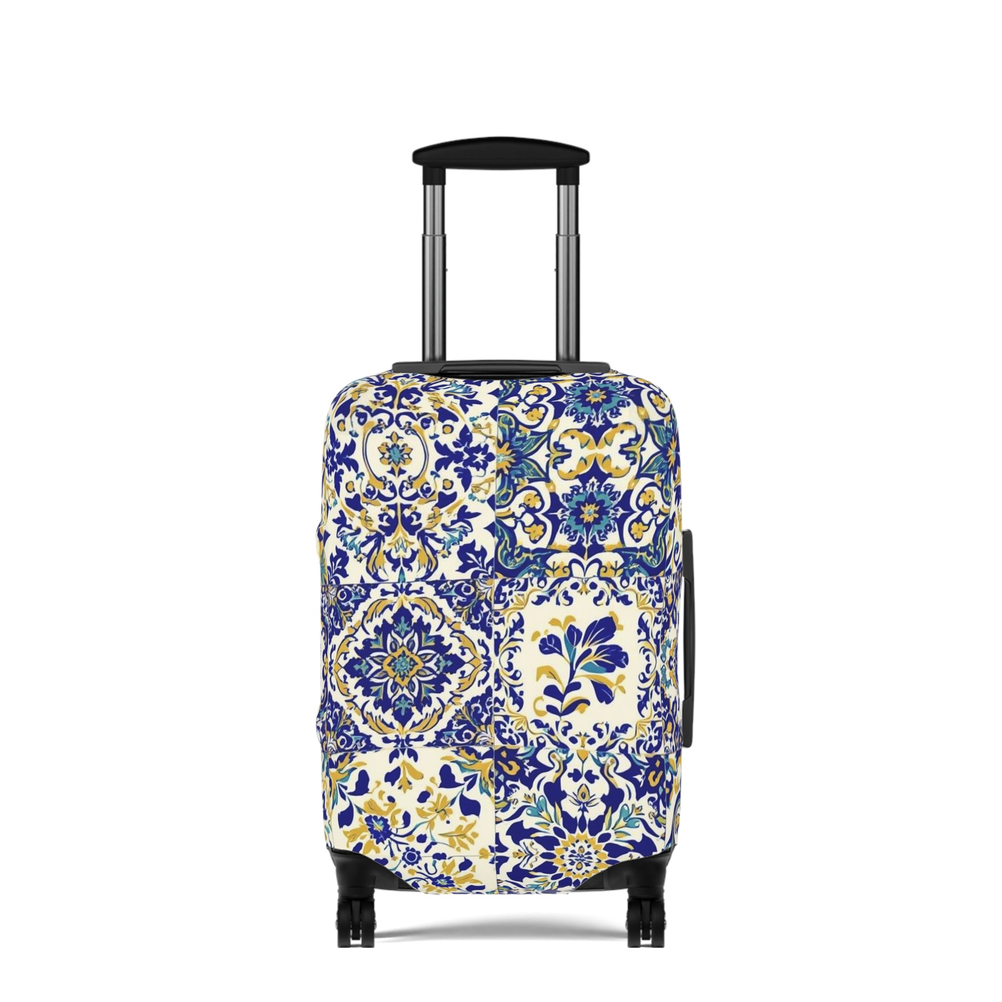Luggage Cover Travel Accessory Floral Sicilian Design - Rosetta Creative Boutique